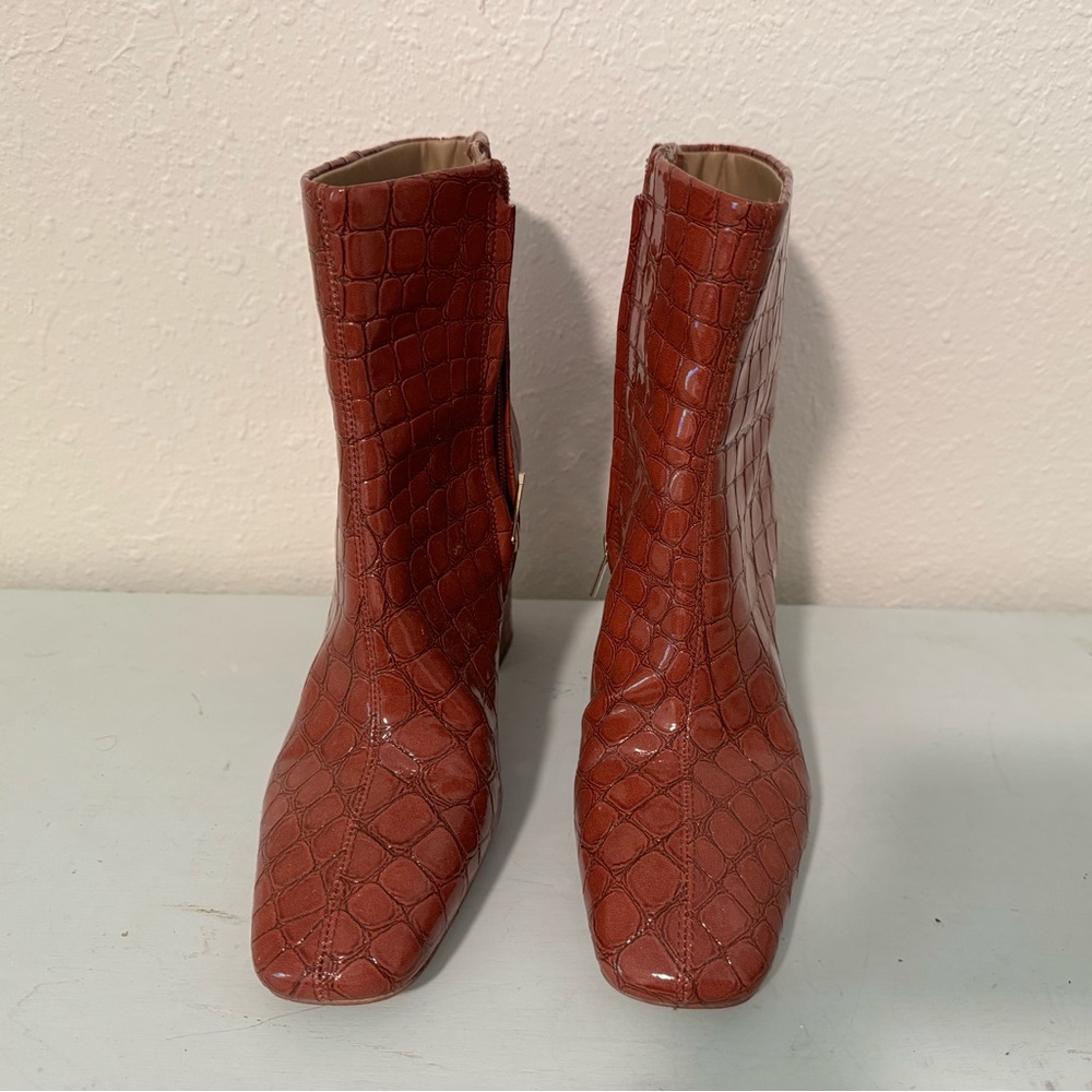 Sam Edelman Croc Textured Booties - Picture 8 of 9